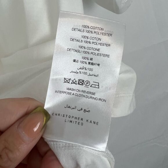 NWT CHRISTOPHER KANE Ruffle Trim Tee Shirt Size Small - Picture 11 of 11